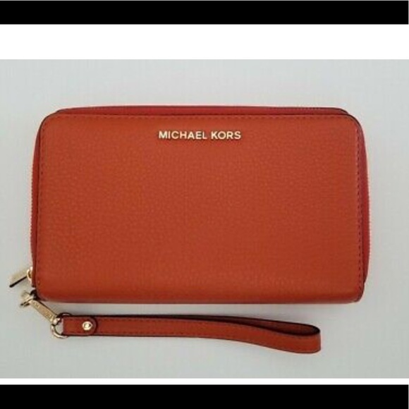 Michael Kors Accessories - ✨Orange MK Accordion Wallet✨